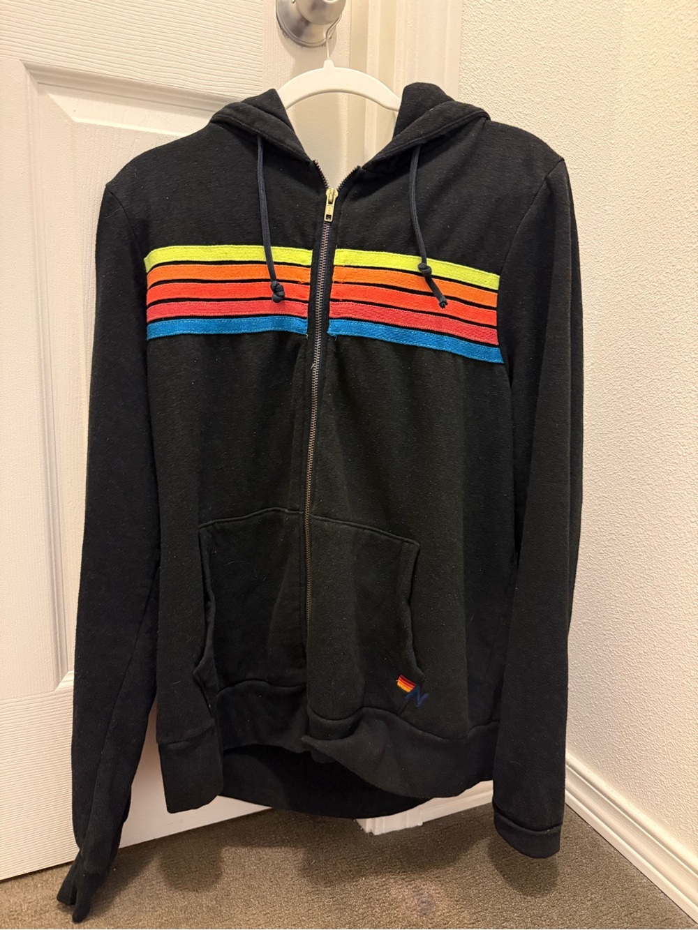 Aviator Nation Black Zip Hoodie